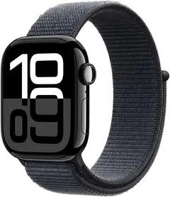 Apple Watch Series 10 GPS 42mm Jet Black alumiinikotelo, Ink Sport Loop ranneke - MWWG3QN/A - 2