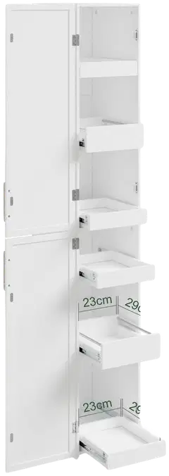 SoBuy kylpyhuonekaappi valkoinen BZR243-W - 3