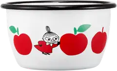 Muurla emalikulho Muumi Iloiset omput 3 dl, punainen - 1