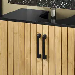SoBuy allaskaappi bamboo ja musta BZR202-SCH - 4