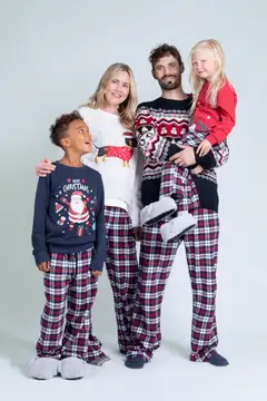 Ronald naisten väljä joulufleece jouluisella koira koristelulla - Off white - 9