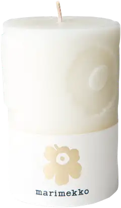Marimekko Unikko luonnonvalkoinen pöytäkynttilä 1kpl/6,5x10cm - 1
