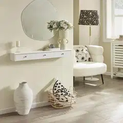 SoBuy seinähylly valkoinen FRG43-L-W - 1