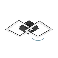 EGLO Kattovalaisin connect.z Paranday-z led 21,5W 52,5x31cm musta/valkoinen - 5