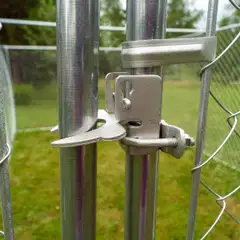 Trekker koira-aitaus katoksella 3x1,5 m harmaa - 4