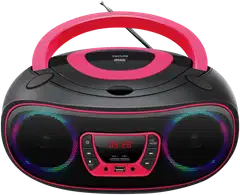 Denver kannettava CD-radio TCL-212BTP musta/pinkki - 1
