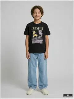 JJ Rebel lasten t-paita - BLACK - 3