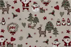 House sisustustyynynpäällinen Christmas Santa 50x50 cm harmaa/vihreä/punainen/valkoinen - 3