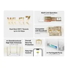 Mercusys reititin MR25WBE Wifi7 - 7