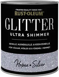 Rust-Oleum Glitte Ultra shimmer 750ML Silver Seinämaali - 1