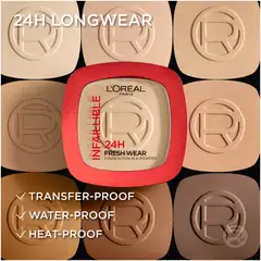 L'Oréal Paris Infaillible 24H Fresh Wear Foundation in a Powder Meikkipuuteri Warm Undertone 30 ml - 4