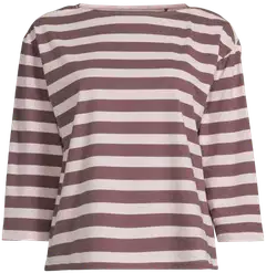 House naisten raidallinen trikoopusero venepääntiellä Rosy - Huckleberry&pink stripe - 2