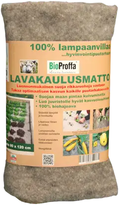 BioProffa Lavakaulusmatto lampaanvillaa, 120 X 80 X 0,2cm - 1