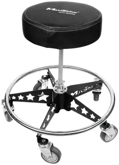 Maxshine 702313 Premium  Detailing jakkara – säädettävä työtuoli 45–65 cm, pehmustettu istuin, 4” teollisuuspyörät, 180 kg kantavuus, lisävarusteena työkalutarjotin - 2