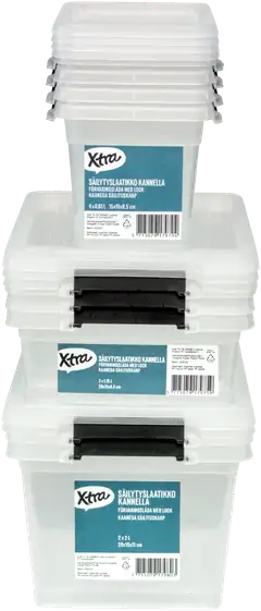 Xtra säilytyslaatikko 0,65 l 4 kpl - 5