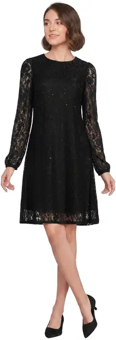 London Fog naisten pitsimekko 218L264022 - black - 1