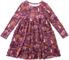 Muumi lasten veluurimekko Vilijonkka 593474 - burgundi - 1