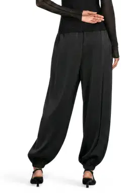 WKLY. naisten satiinijuhlahousut 222W126920 - Black - 3