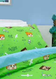 Lasten pussilakanasetti Minecraft 150x210 + 50x60 cm - 7