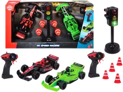 Dickie Toys - RC Speed Racers, 2 radio-ohjattavan auton leikkisetti, 2 kanavaiset ohjaimet, taajuus 2,4 GHz - 1