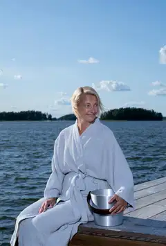 Rento Saunasanko alumiini tumma bambu - 6