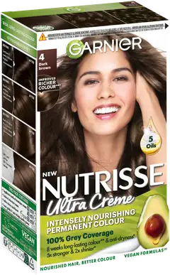 Garnier Nutrisse Ultra Creme 4.0 Dark Brown Tummanruskea kestoväri 1kpl - 1