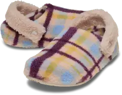 Crocs naisten tohveli Classic Cozzzy Plaid Slipper - Pink Caramel - 5
