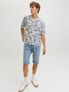 JJ REBEL miesten farkkushortsit Jrebmason - Blue denim - 5