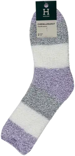 House naisten chenillesukat 214H322603 2-pack - 2