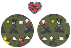 Vaatelaastari FabPatch, STRETCH CYCLING -Vaatelaastari, hankaamalla kiinnittyvä tekstiilien korjauspaikka - 2