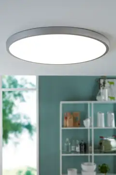 EGLO Kattovalaisin FUEVA 1 halk. 60cm 27W LED 3000K 3200lm himmennettävä IP20 hopea/valkoinen - 2