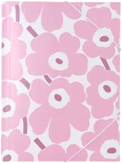 Marimekko kulmalukkokansio A4 Unikko vaaleanpunainen - 1