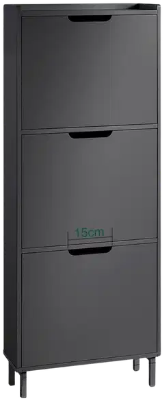 SoBuy kenkäkaappi tummanharmaa FSR151-H-SCH - 2