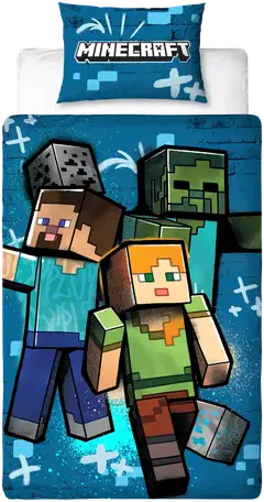 Lasten pussilakanasetti Minecraft 150x210+50x60 cm - 1