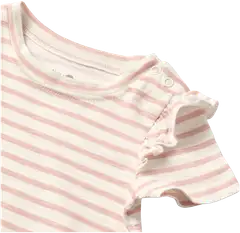 TinyOne vauvojen kesäpuku GOTS Beach - ROSE STRIPE - 3