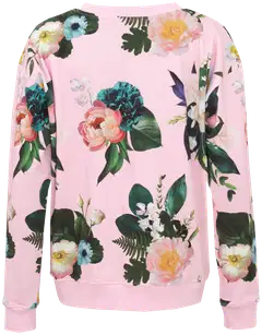 Garden by Uhana naisten kukallinen collegepusero, väljä mitoitus - Mids light pink - 2