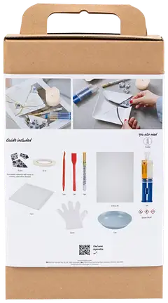 Creativ Company Askartelusetti Kintsugi, Lautanen, sininen, kulta, valkoinen, 1pkk/ 1 pkt - 2