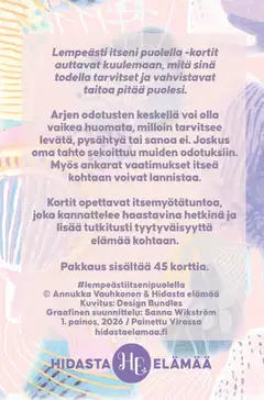 Hidasta elämää Lempeästi itseni puolella -kortit - 3