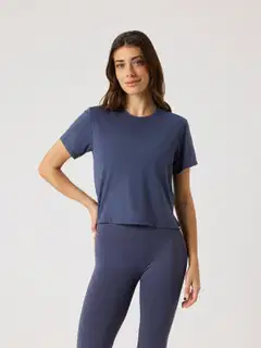 Björn Borg Naisten Borg Cropped T-paita 10004625 - ODYSSEY GREY - 1