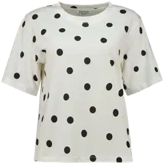 Zabaione naisten t-paita Lo44uisa - P dot offwhite black - 1