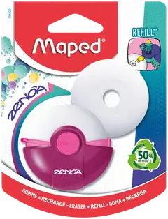 Maped pyyhekumi Zenoa+täyttö värilajitelma korttipakkaus - 1