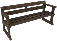 Jämäkkä penkki käsinojilla, tumman harmaa, 178x61x82 cm - 1