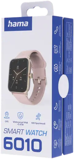 Hama Smart Watch 6010 älykello, GPS, TFT 1.65", IP68, kulta/roosa - 13