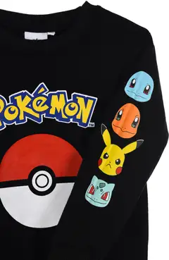 Lasten collegepusero Pokemon HY60563 - MUSTA - 2