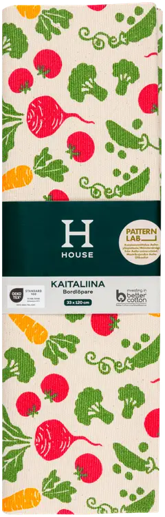 House kaitaliina Sadonkorju 33x120 cm valkoinen PatternLab - 3