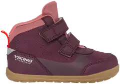 Viking lasten vedenpitävä paljasjalkakenkä välikauteen Aspen Barefoot Mid - Plum - 1