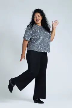 Now Curvy juhlapaljettipusero 123722 - Sequins - 5