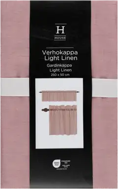 House verhokappa Light Linen 250x50 cm vaaleanpunainen - 1