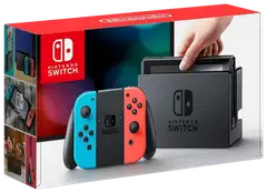 Nintendo Switch konsoli sini/puna Joy-Con ohjaimilla - 3