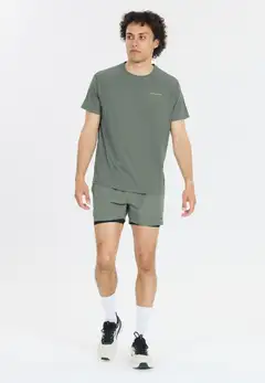 Endurance miesten Kros  2-in1 treenishortsit - Balsam Green - 7
